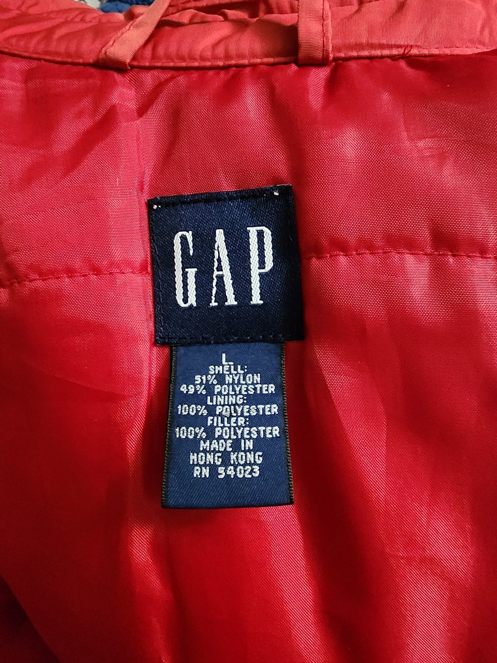 VINTAGE GAP Red Snap-Front Bomber Jacket - Picture 5 of 5
